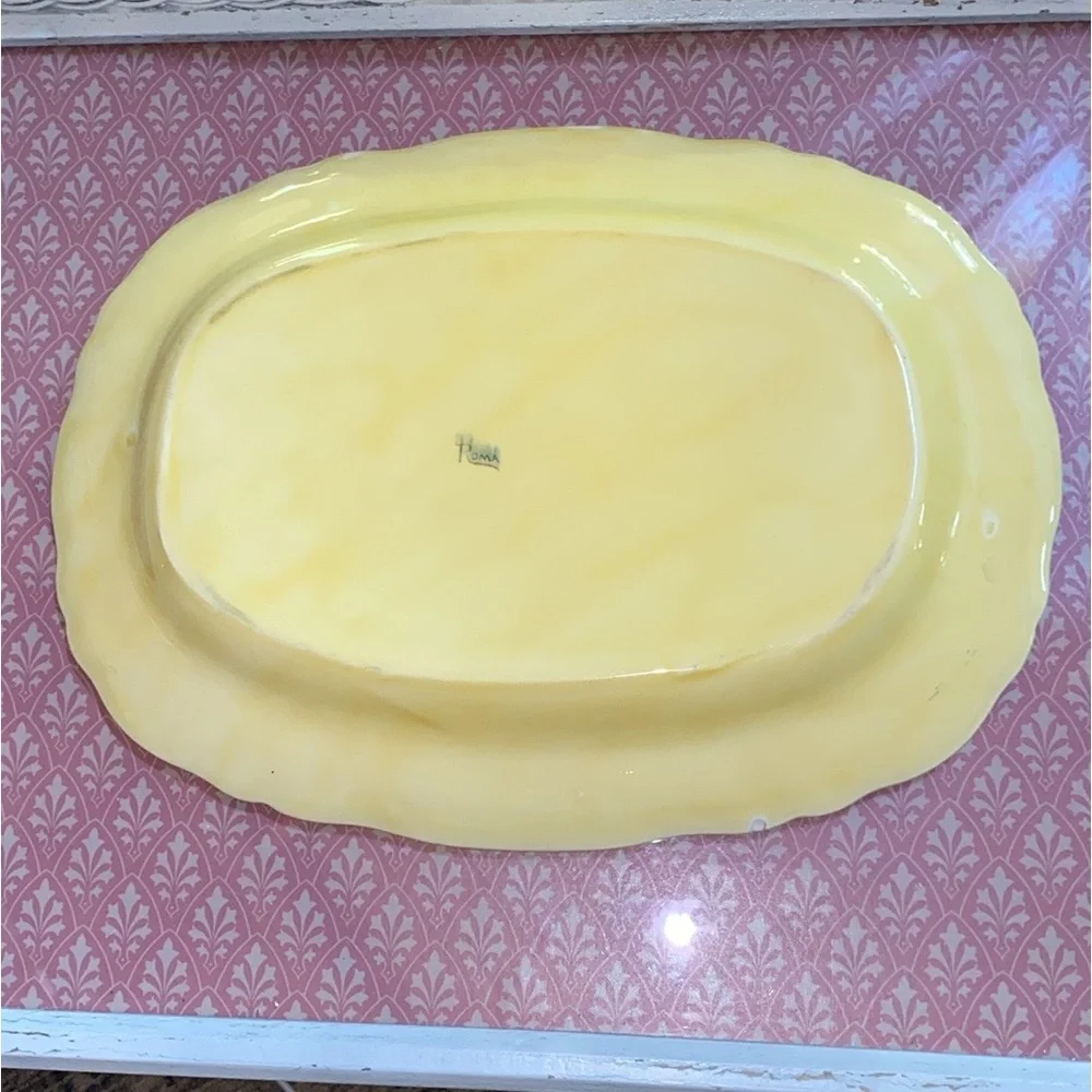 🔥ROMA Italian Ceramic Oval Platter w/Fruit Basket Design🔥 RARE, VINTAGE